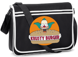 Krusty Burger M/Bag - Inspired by The Simpsons Krusty the Clown Bart Homer
