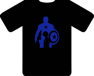 SILHOUETTE BLUE - INSPIRED BY CAPTAIN AMERICA T-Shirt